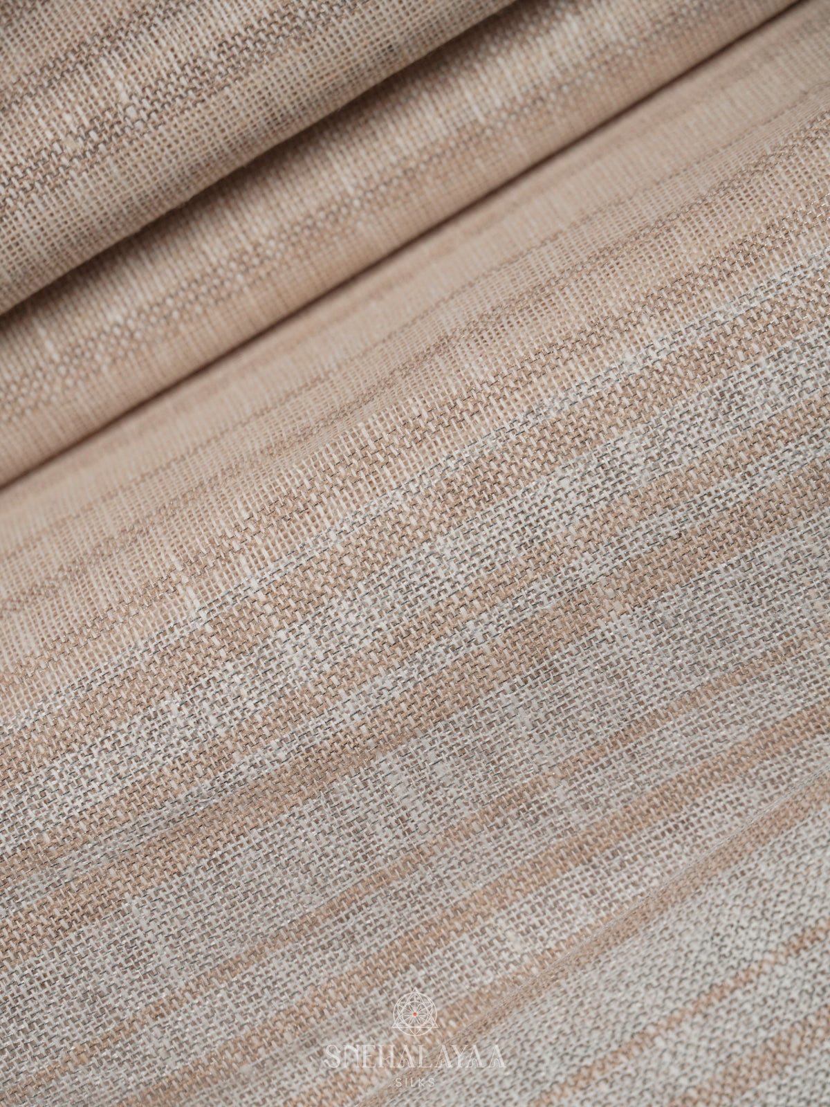 Cream Linen Saree