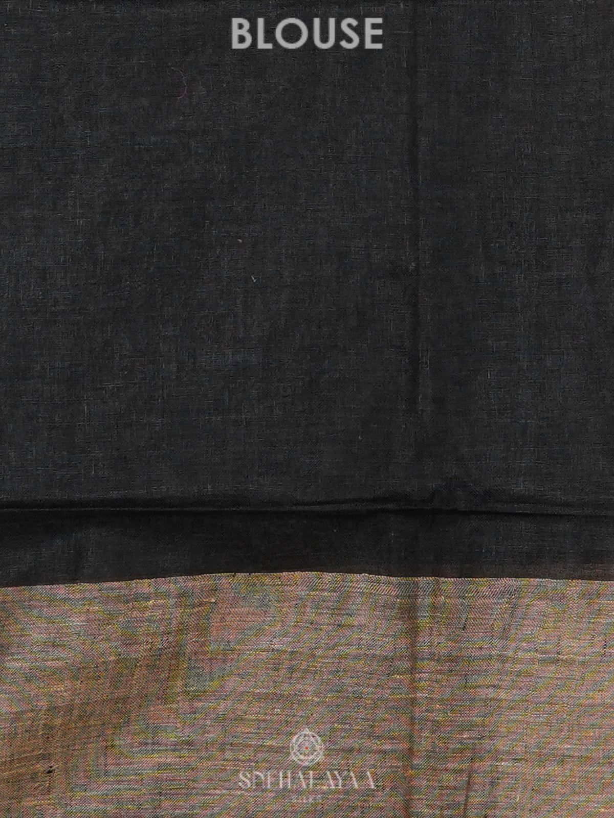 Black Linen Saree