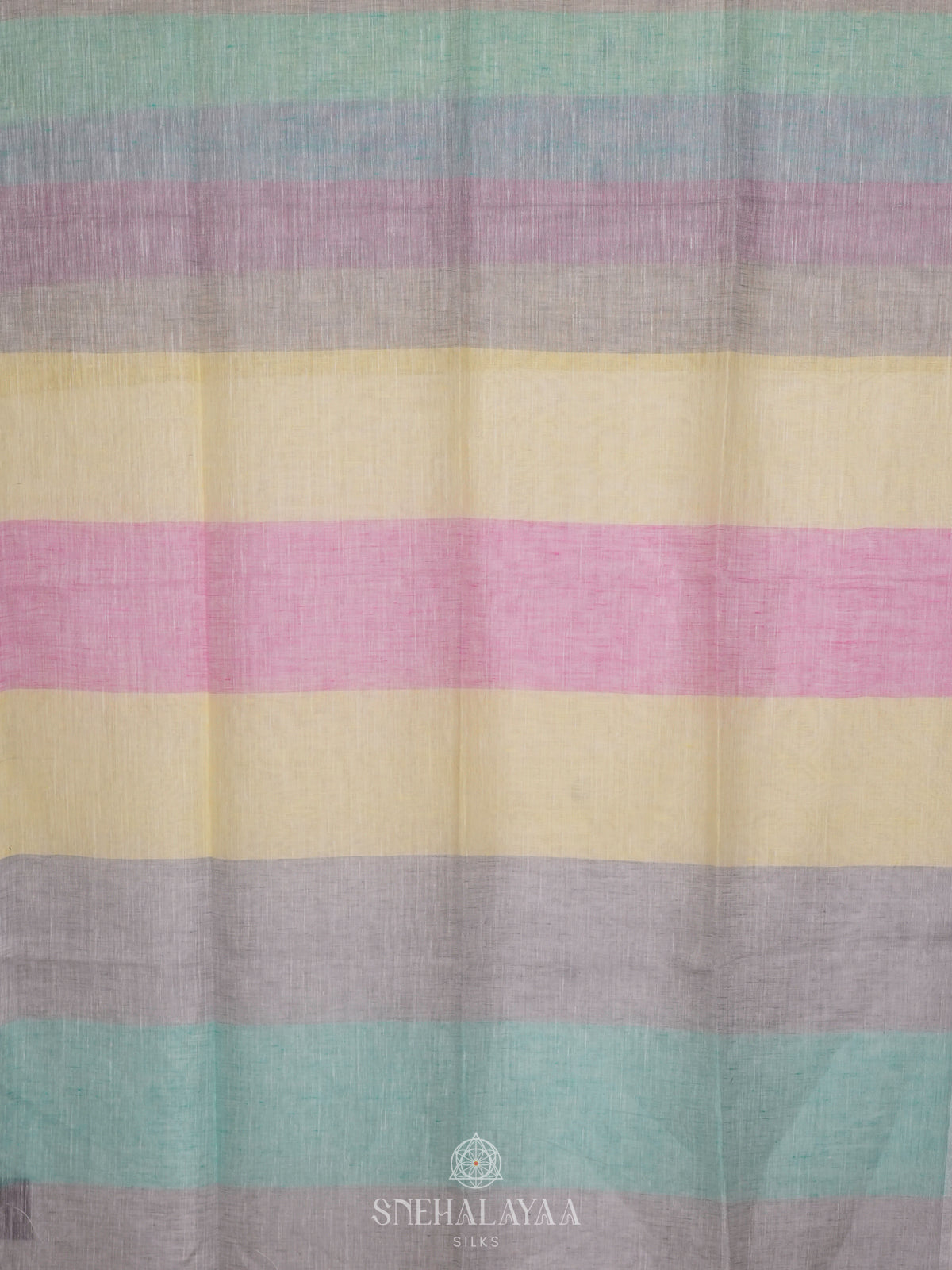 Multicolour Linen Saree