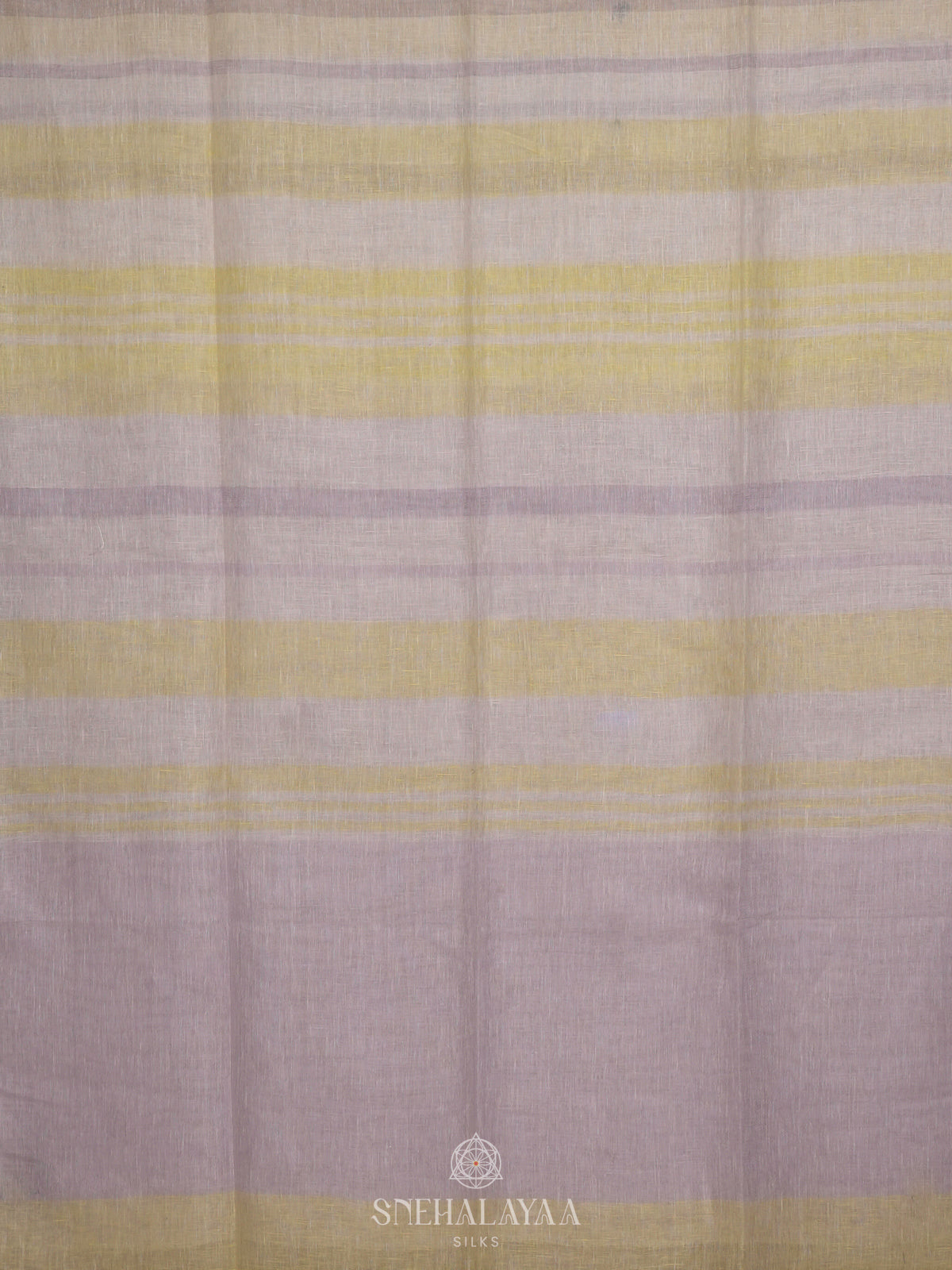 Pale Yellow Linen Saree