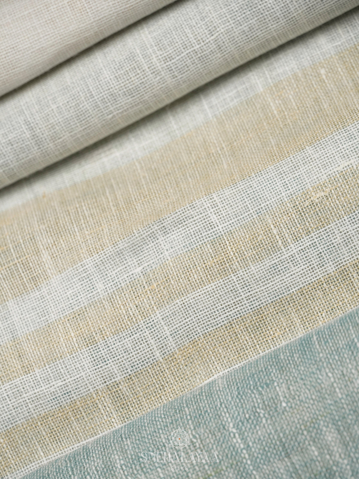 Multicolour Linen Saree