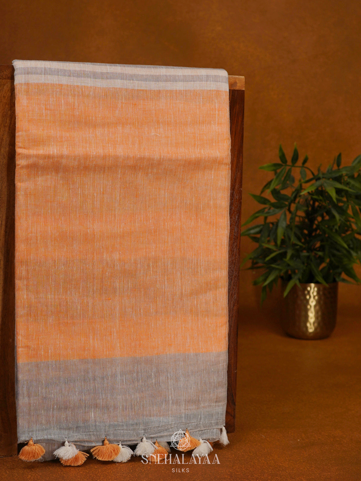 Multicolour Linen Saree