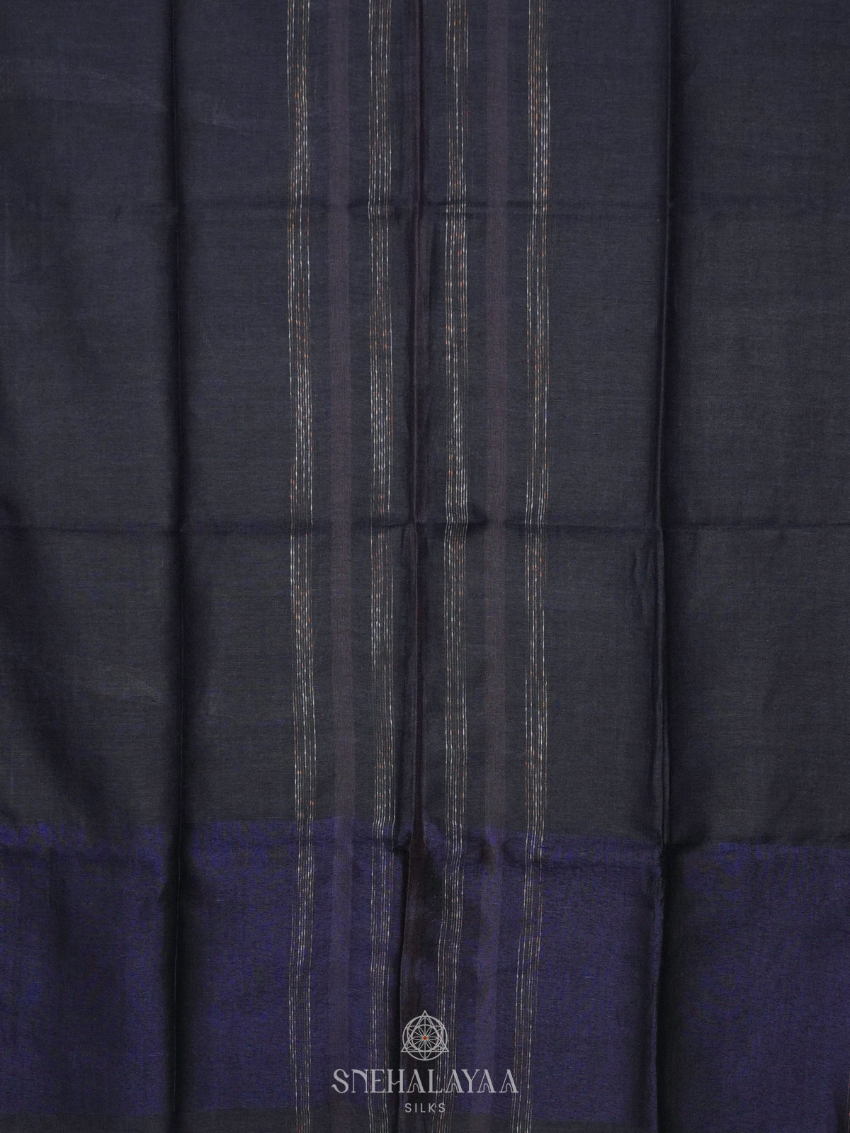 Charcol Black Linen Saree