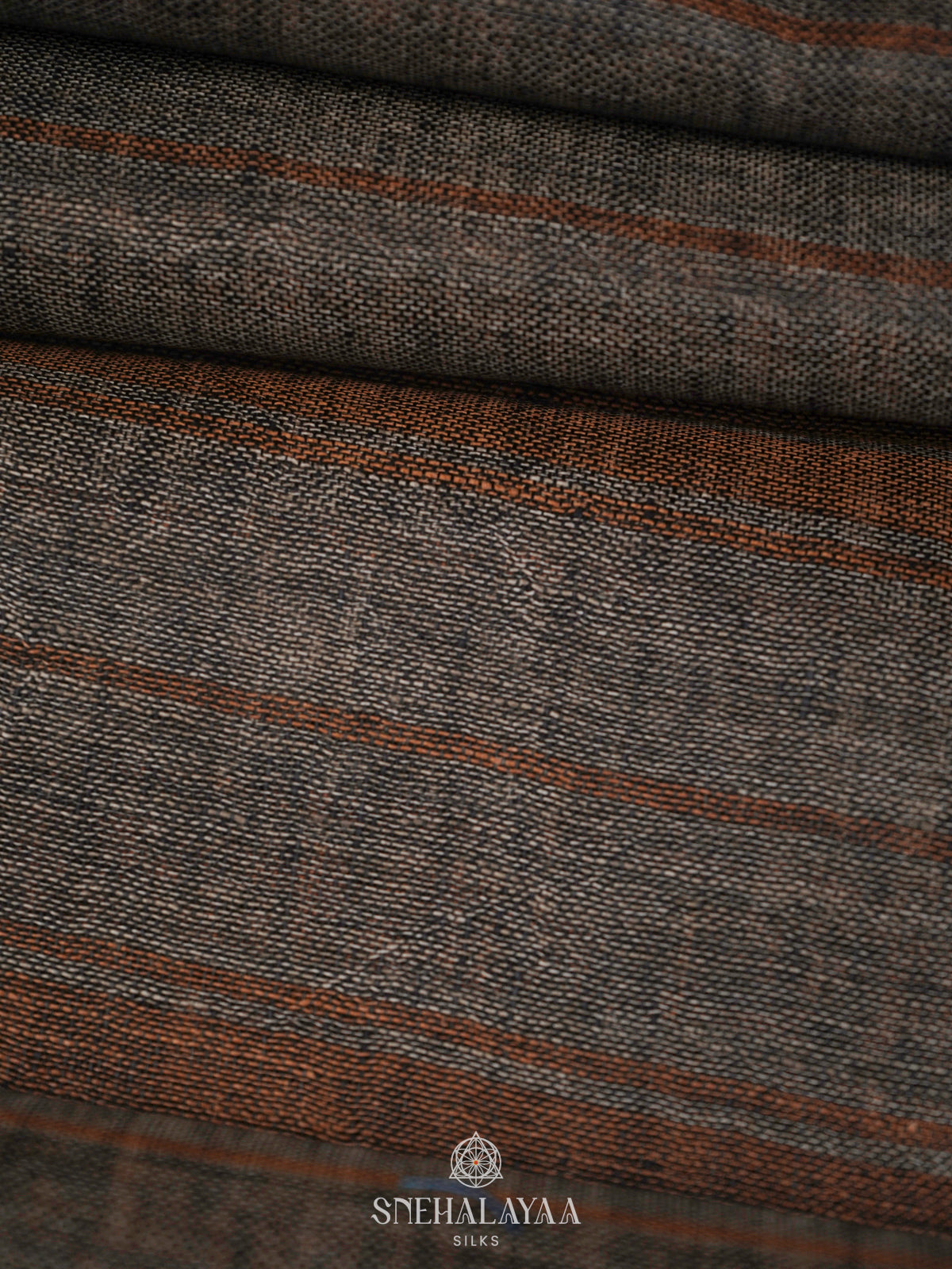 Grey Linen Saree
