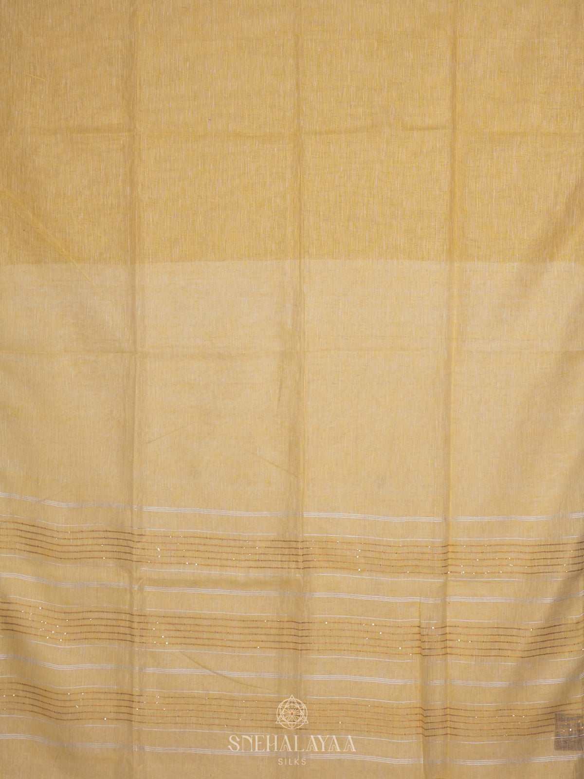 Yellow Linen Saree
