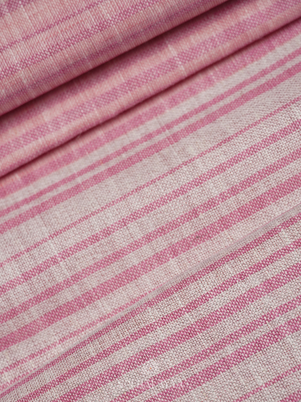 Pink Linen Saree