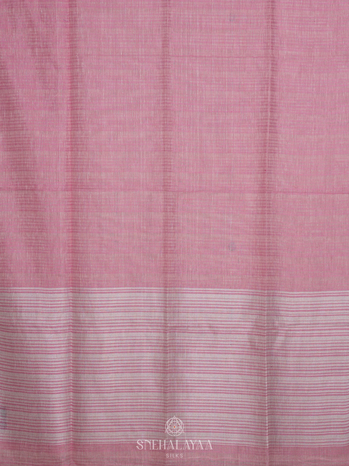 Pink Linen Saree