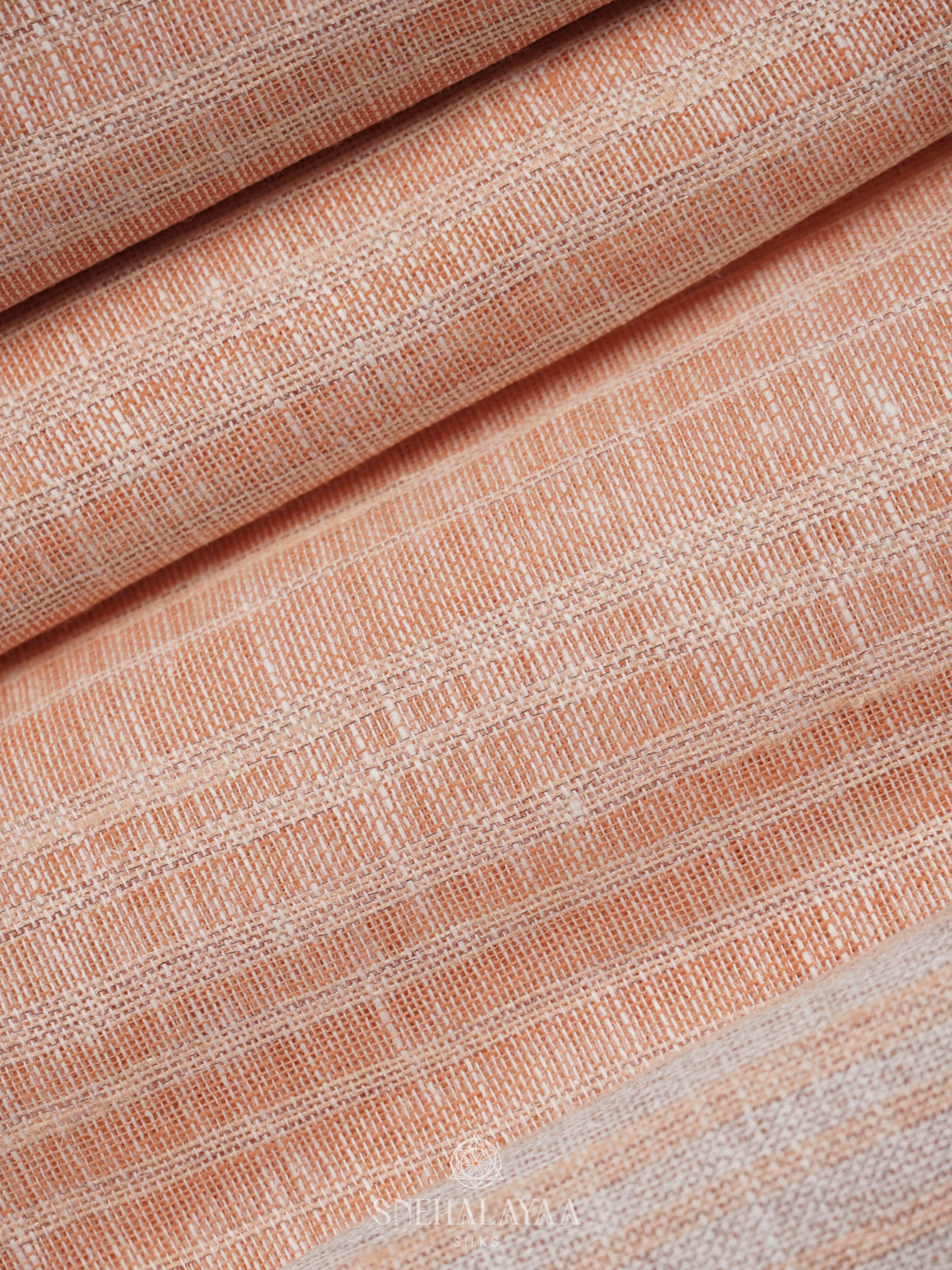 Peach Linen Saree