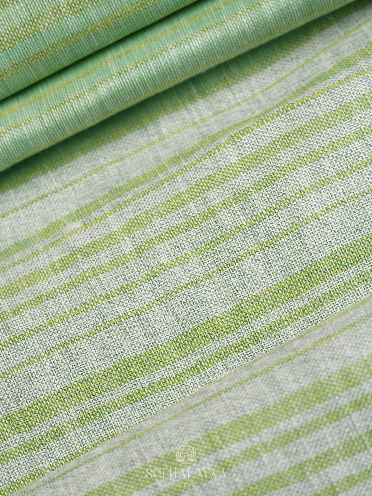 Green Linen Saree