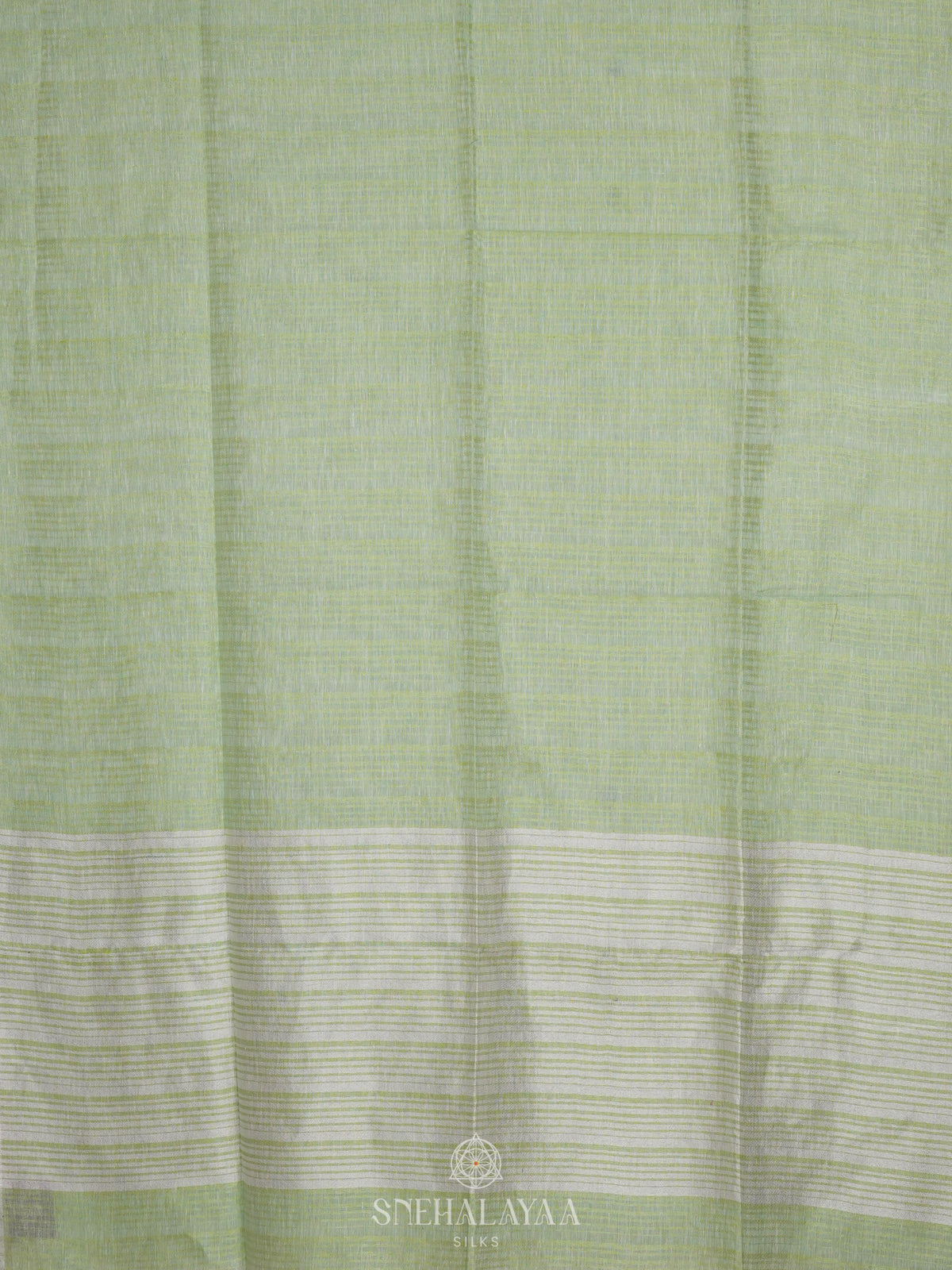 Green Linen Saree