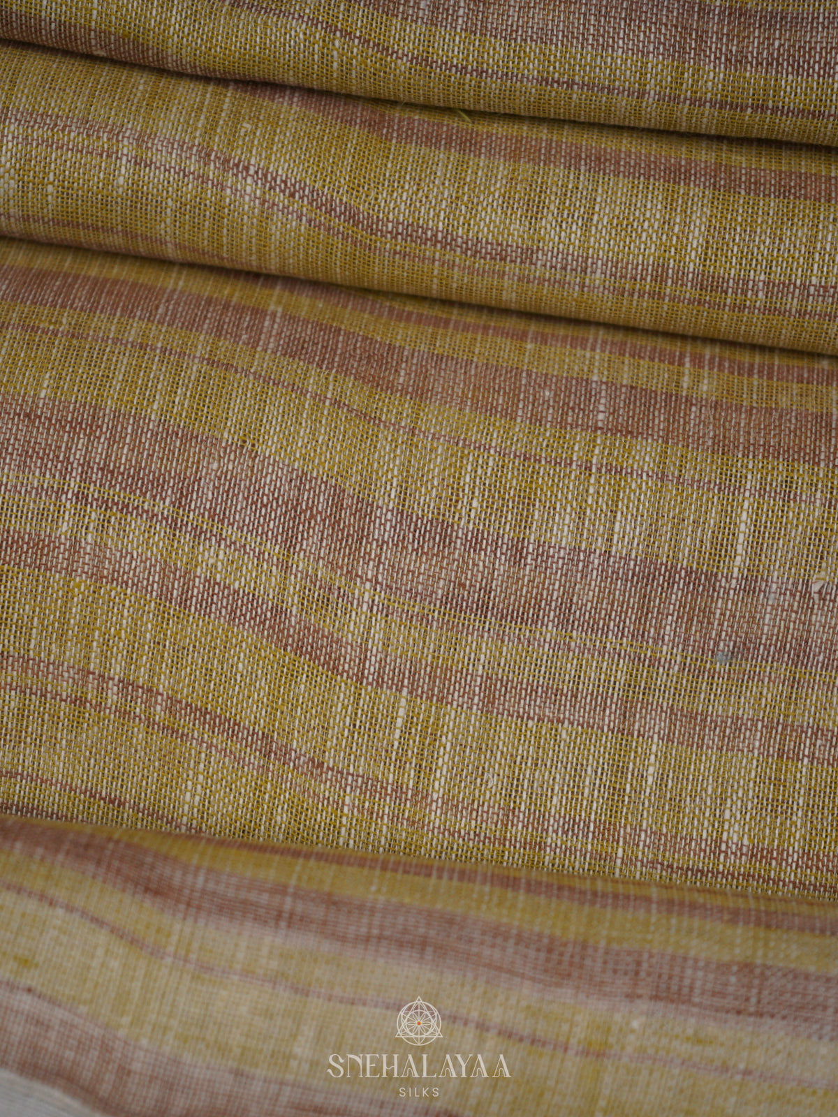 Brown Linen Saree