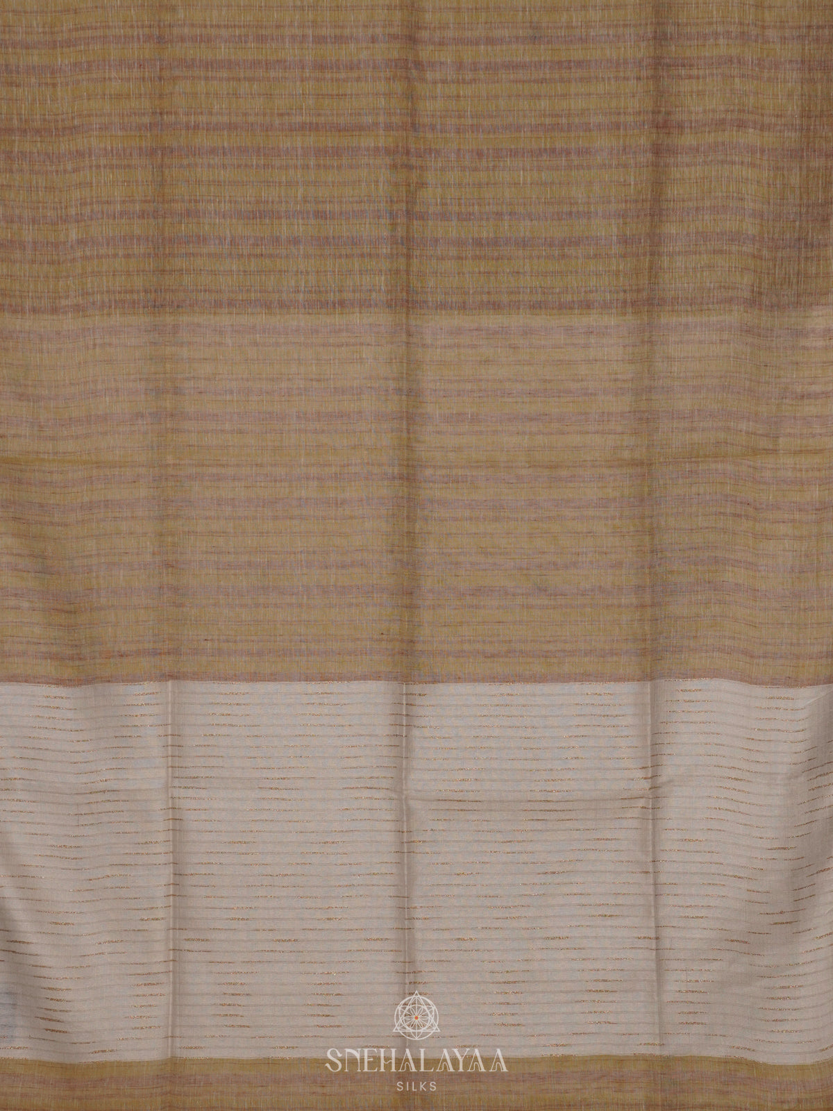 Brown Linen Saree