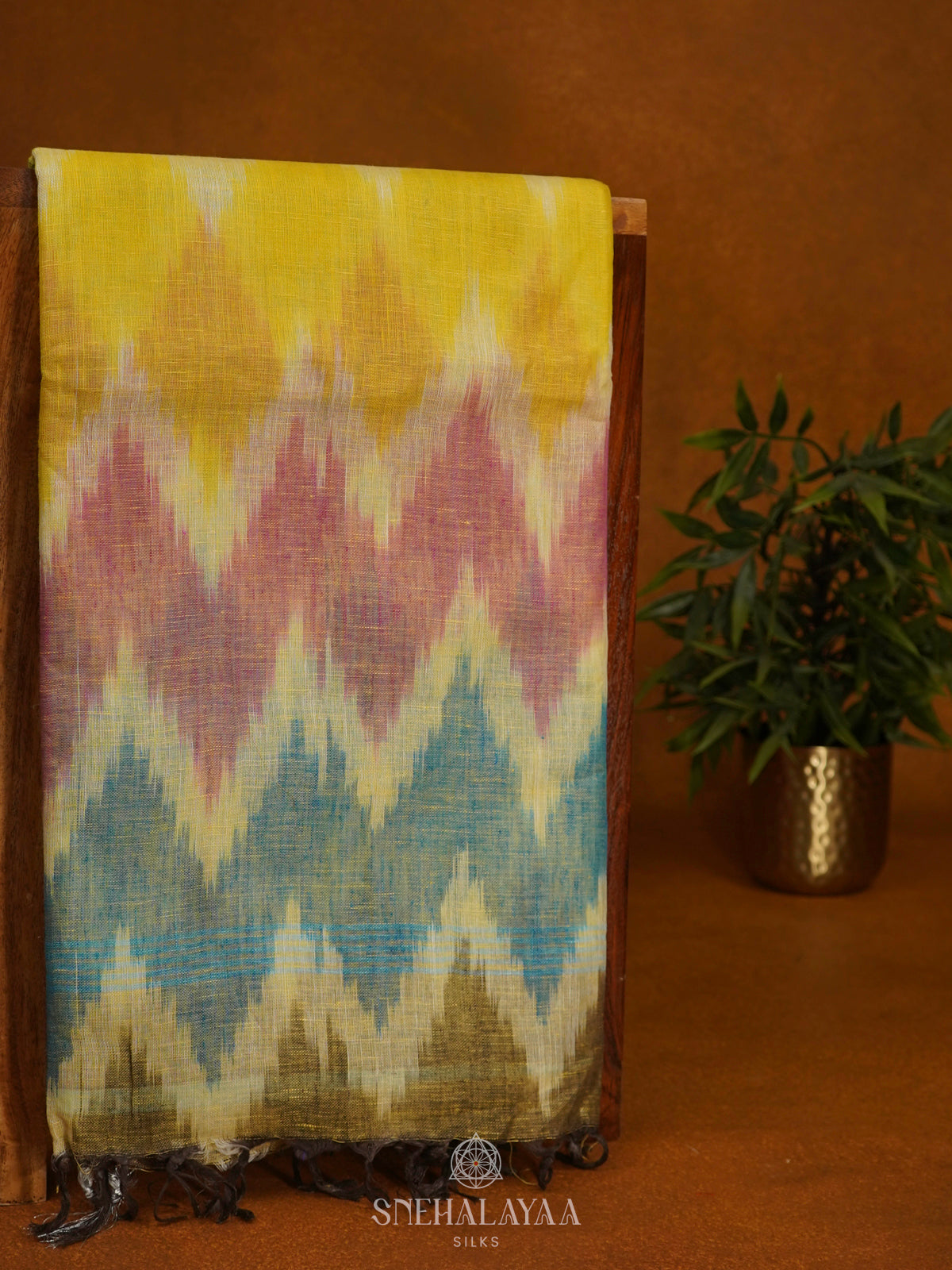Sky Blue Linen Saree
