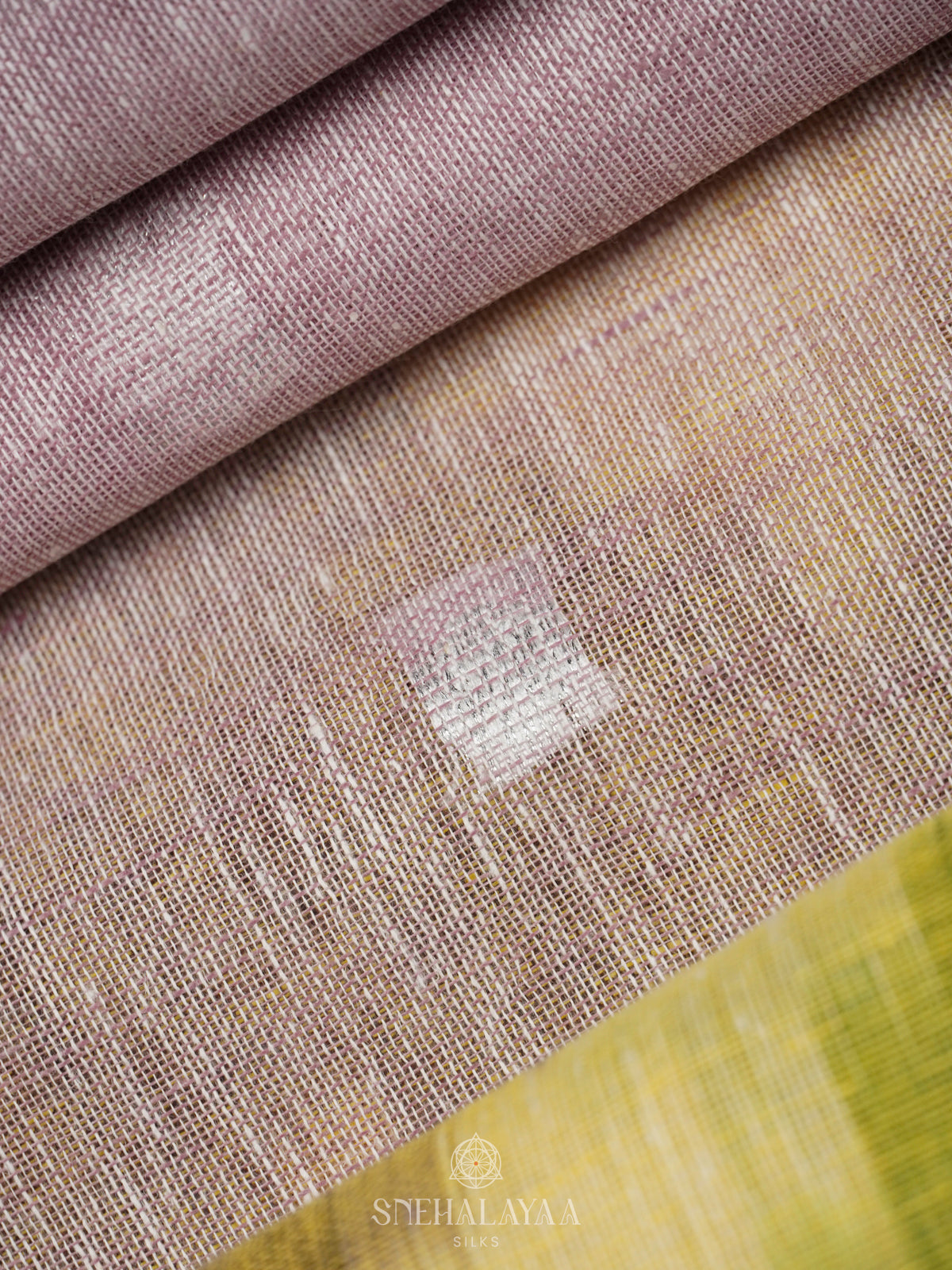 Pale Pink Linen Saree