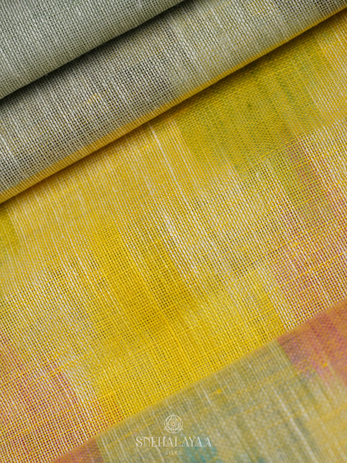 Grey Linen Saree