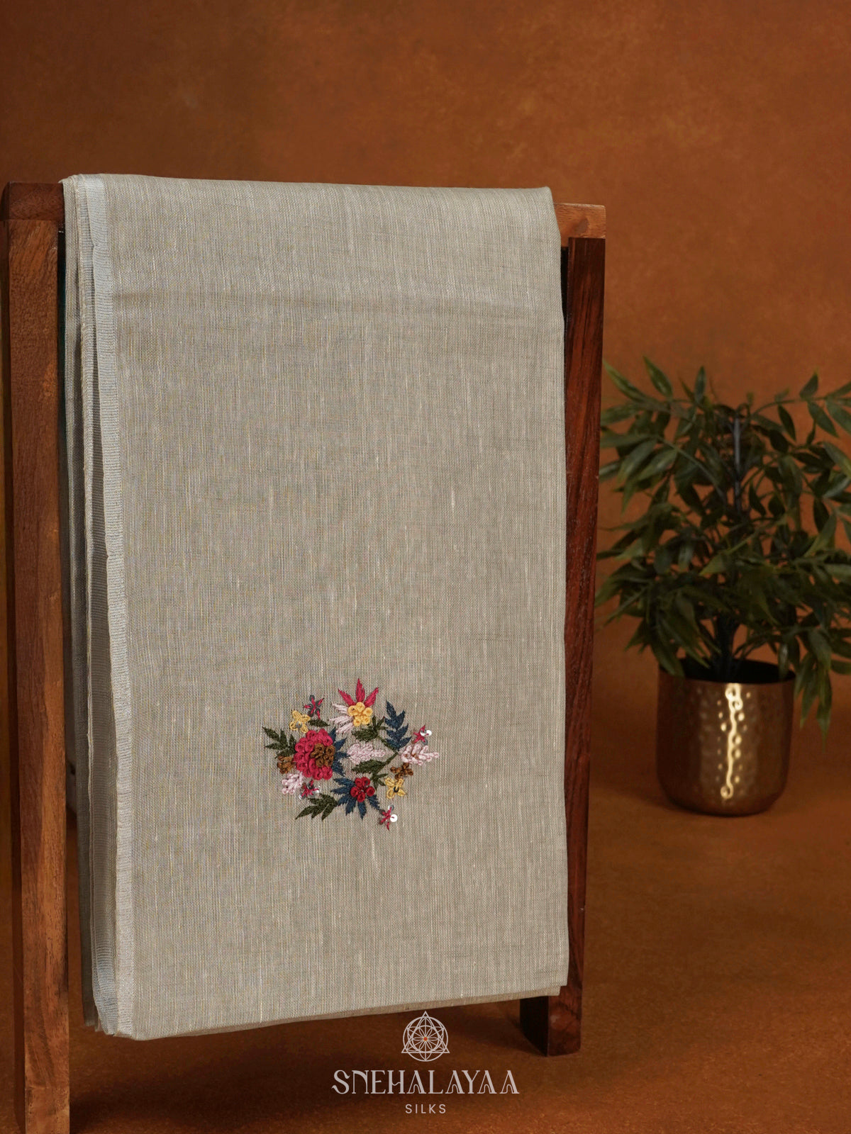 Pastel Green Linen Saree
