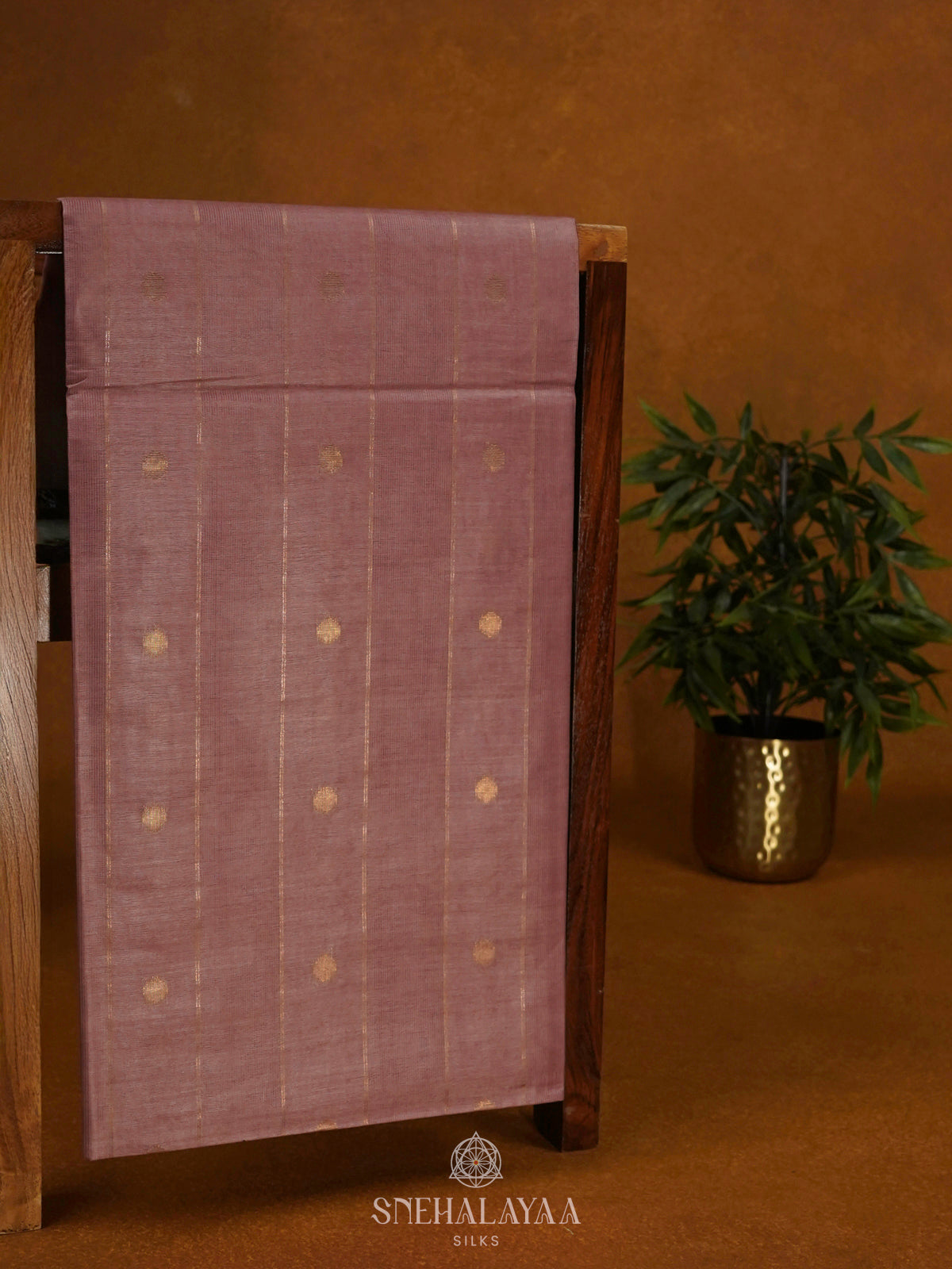 Brown Linen Saree