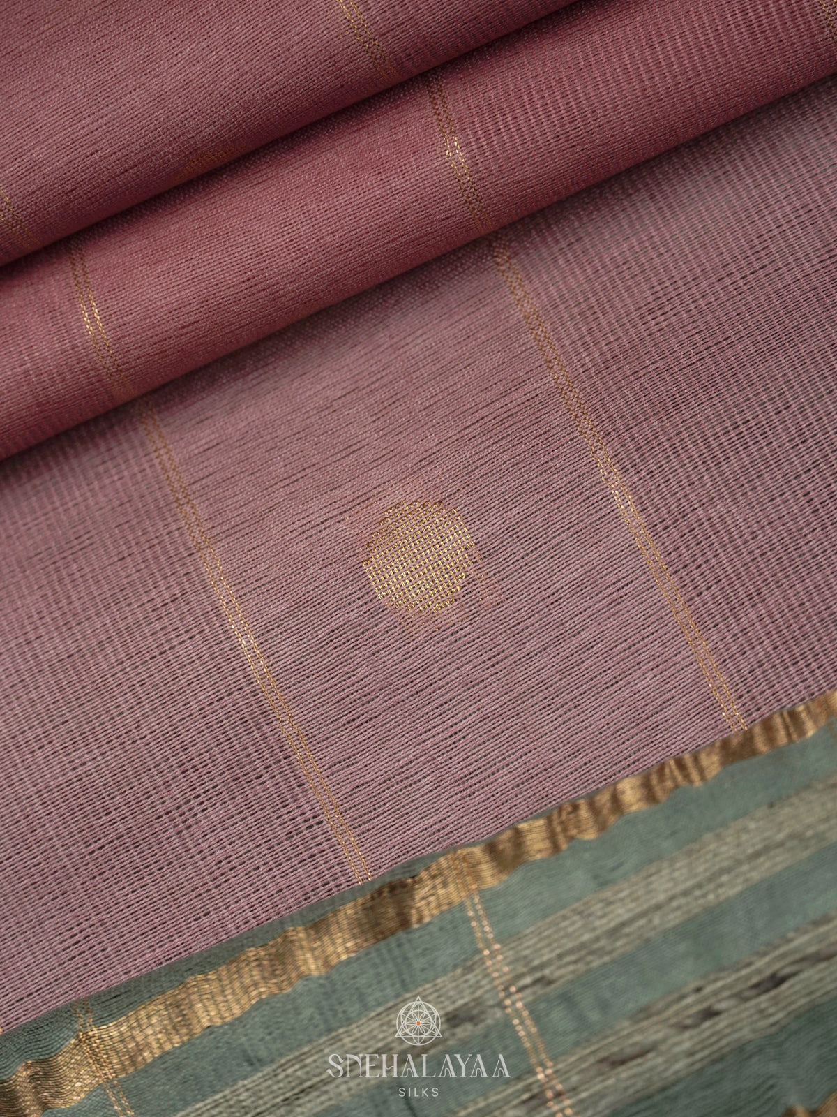 Brown Linen Saree