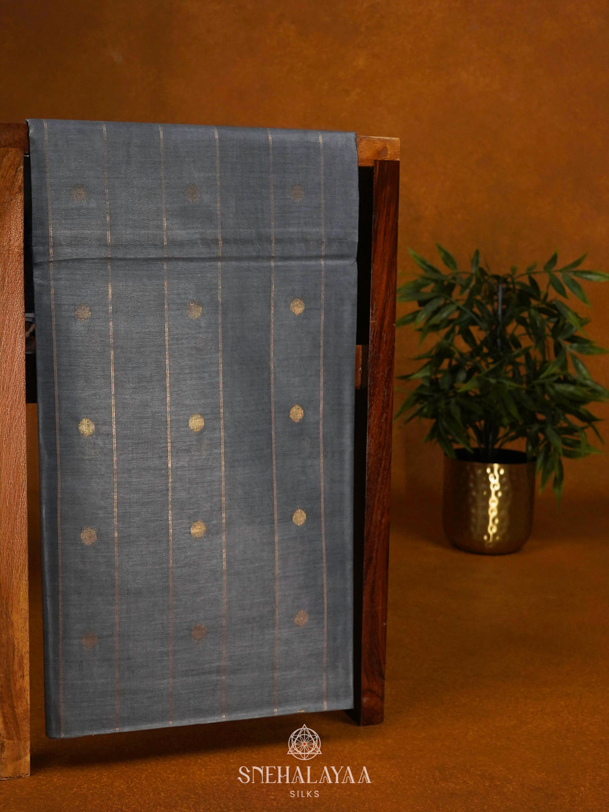 Grey Linen Saree