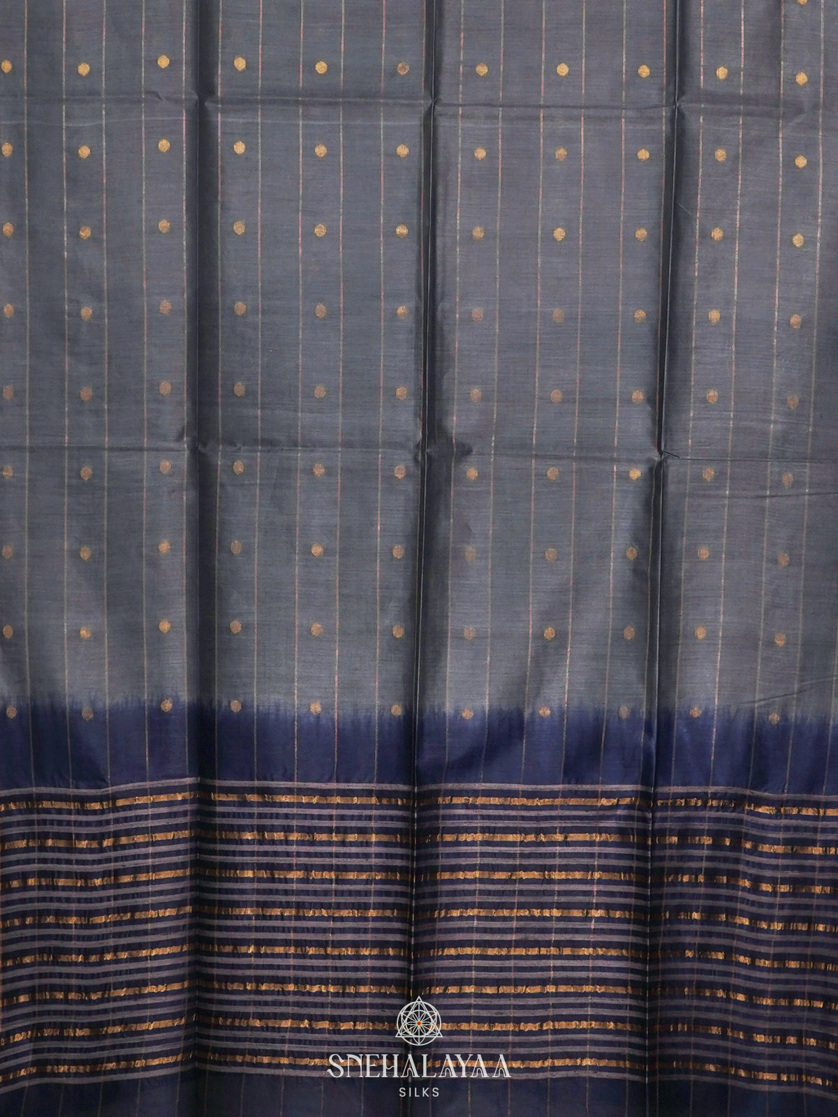 Grey Linen Saree