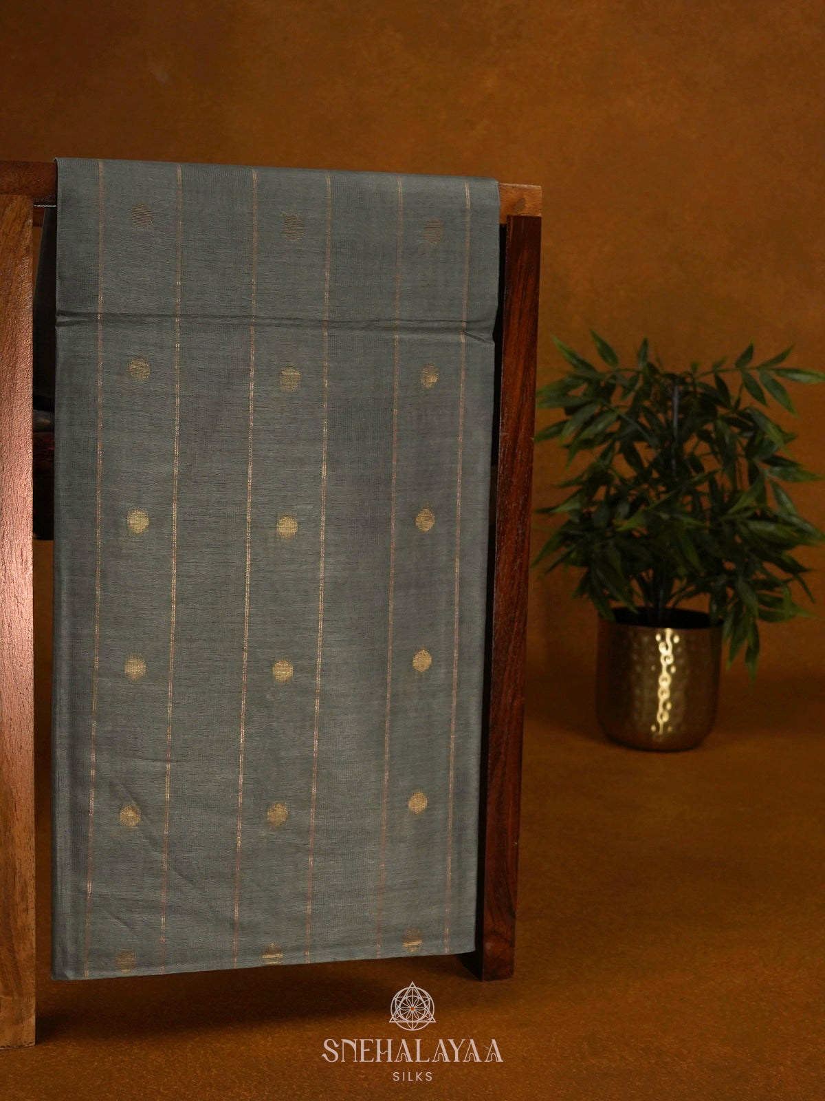 Grey Linen Saree