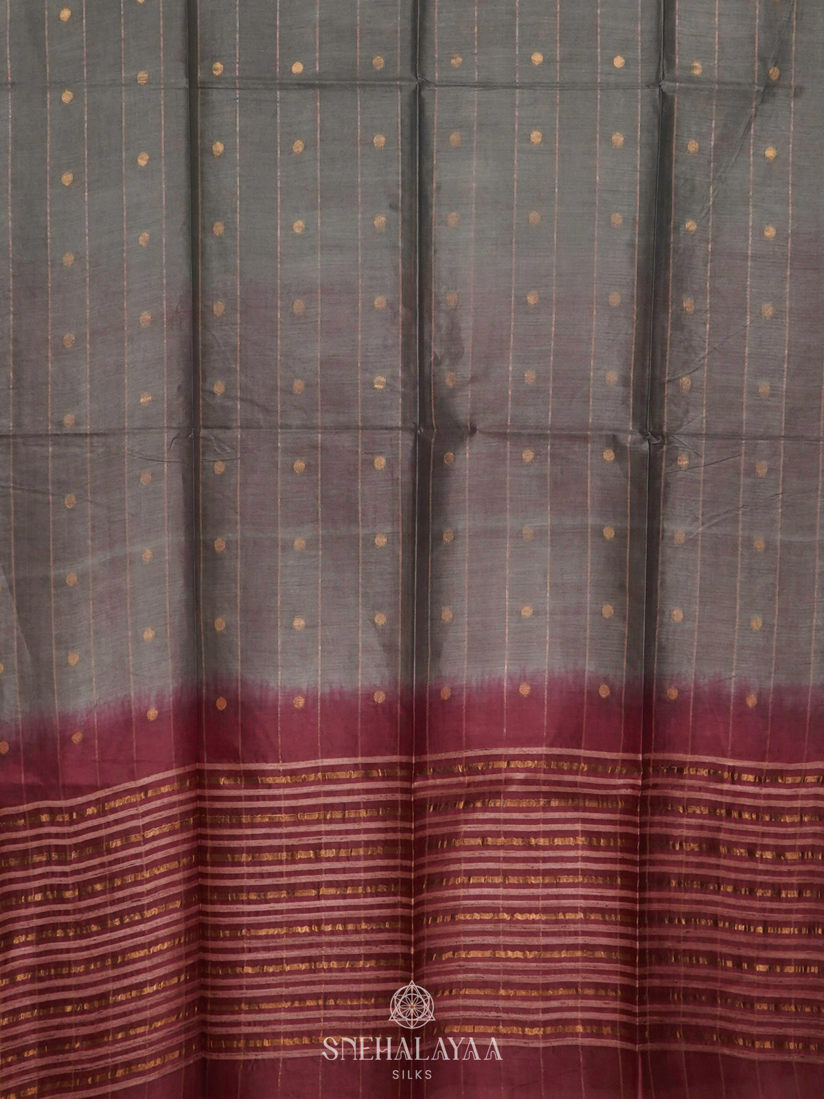 Grey Linen Saree