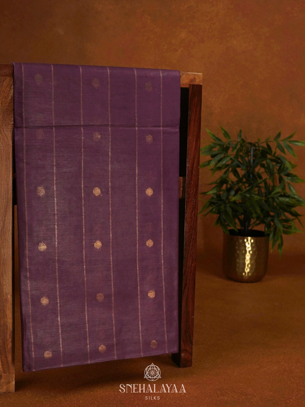 Wine Linen Saree