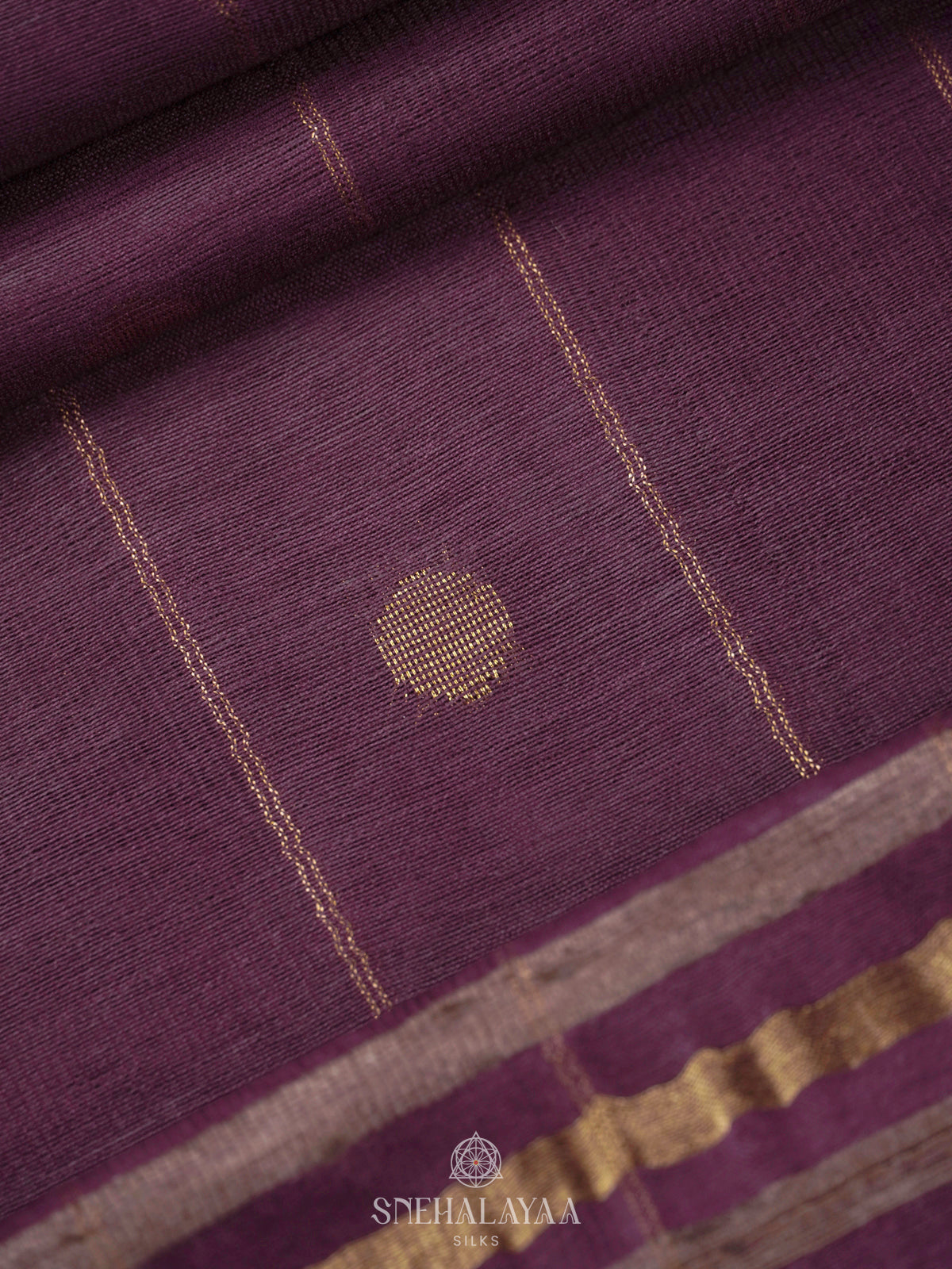 Wine Linen Saree