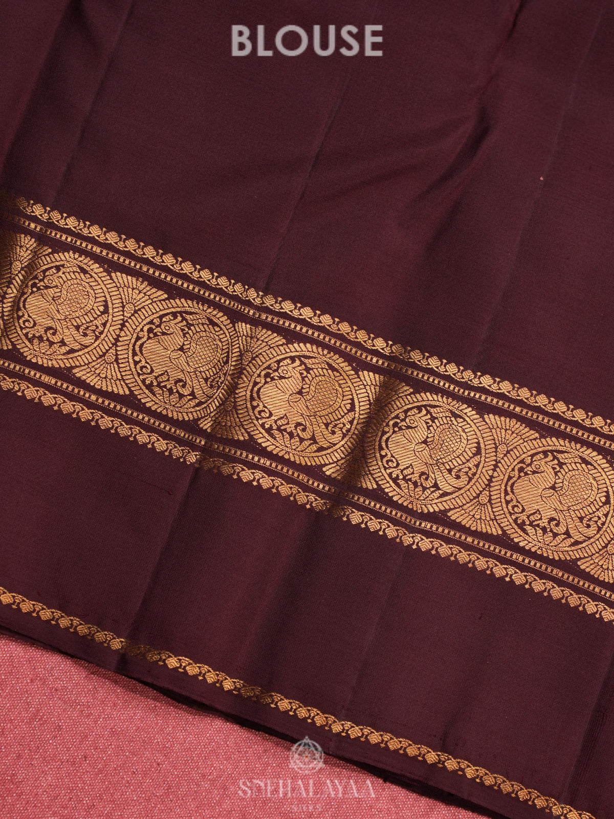 Burnt Orange Kanjivaram Silk Saree