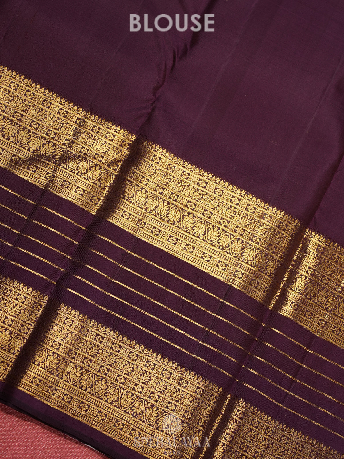 Burnt Orange Kanjivaram Silk Saree