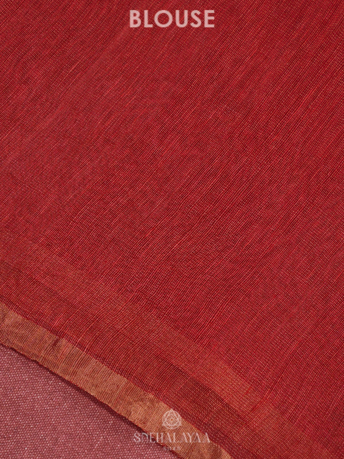 Red Linen Saree