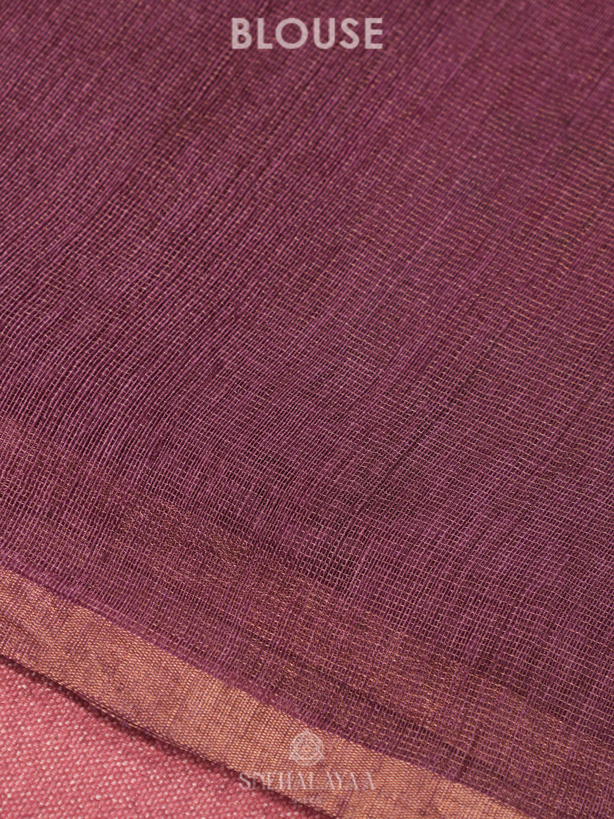Plum Linen Saree