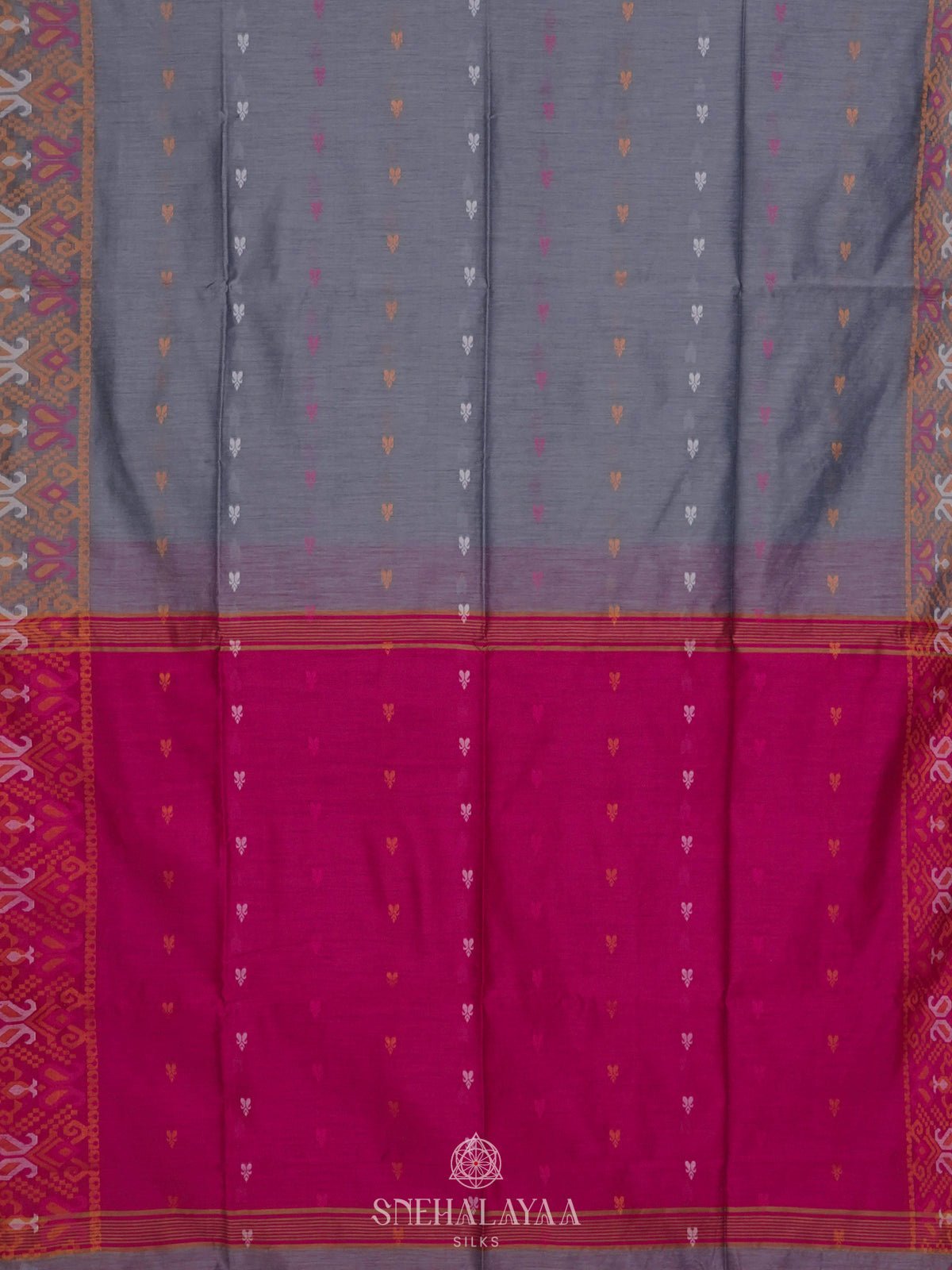 Grey Linen Saree
