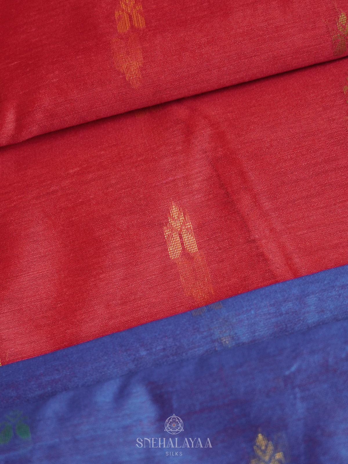 Red Linen Saree