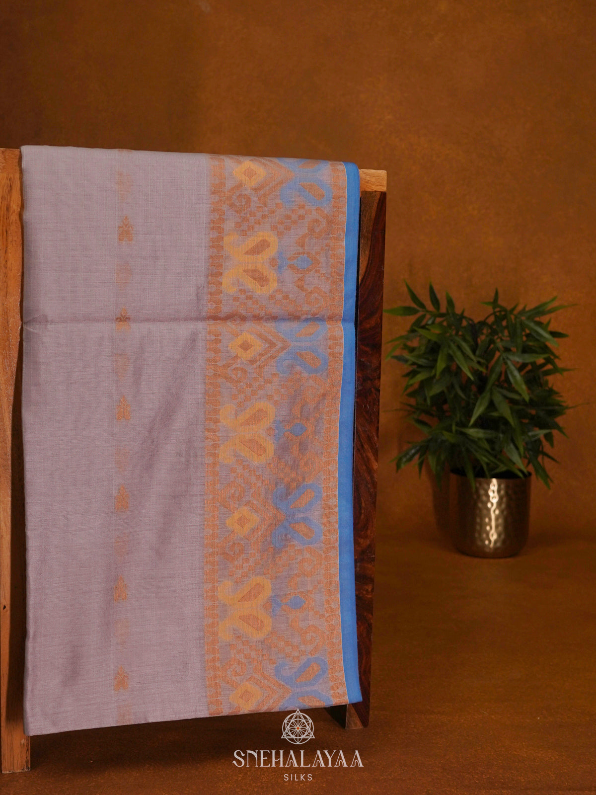 Grey Linen Saree