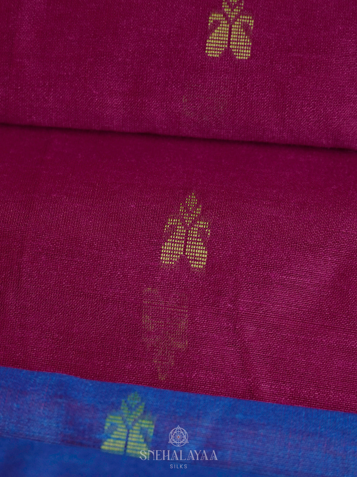 Wine Red Linen Saree