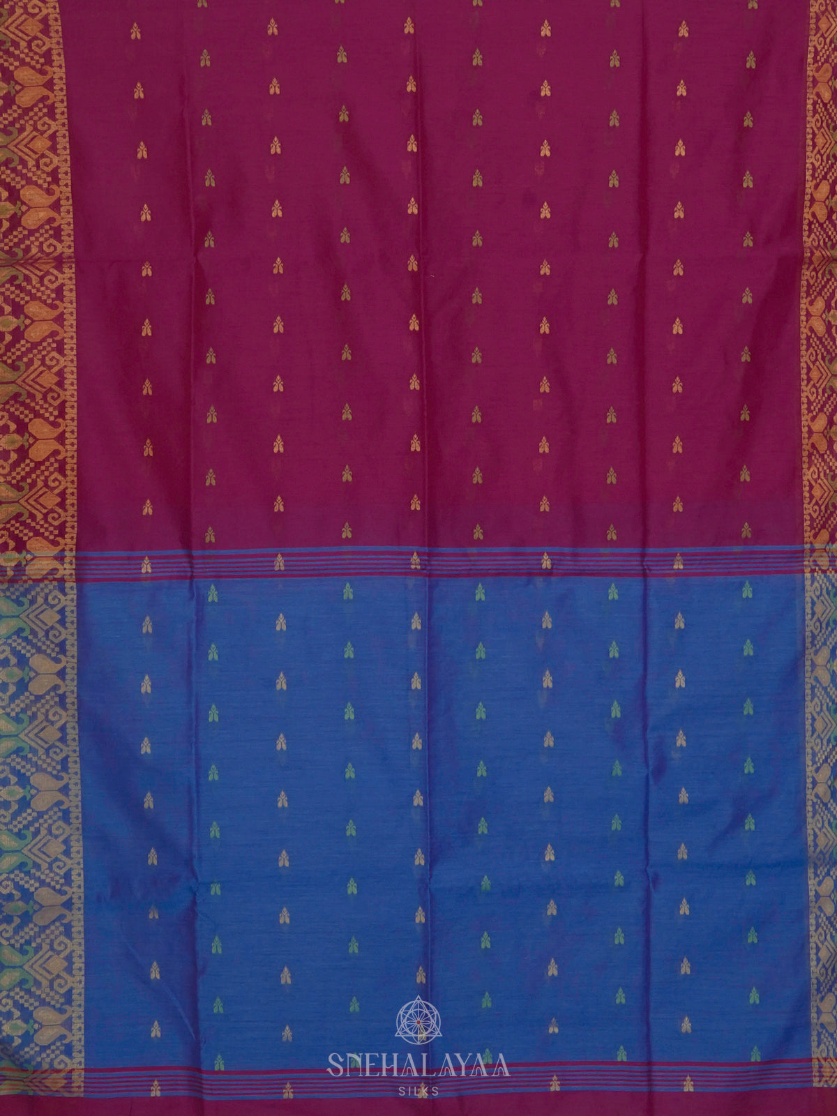 Wine Red Linen Saree