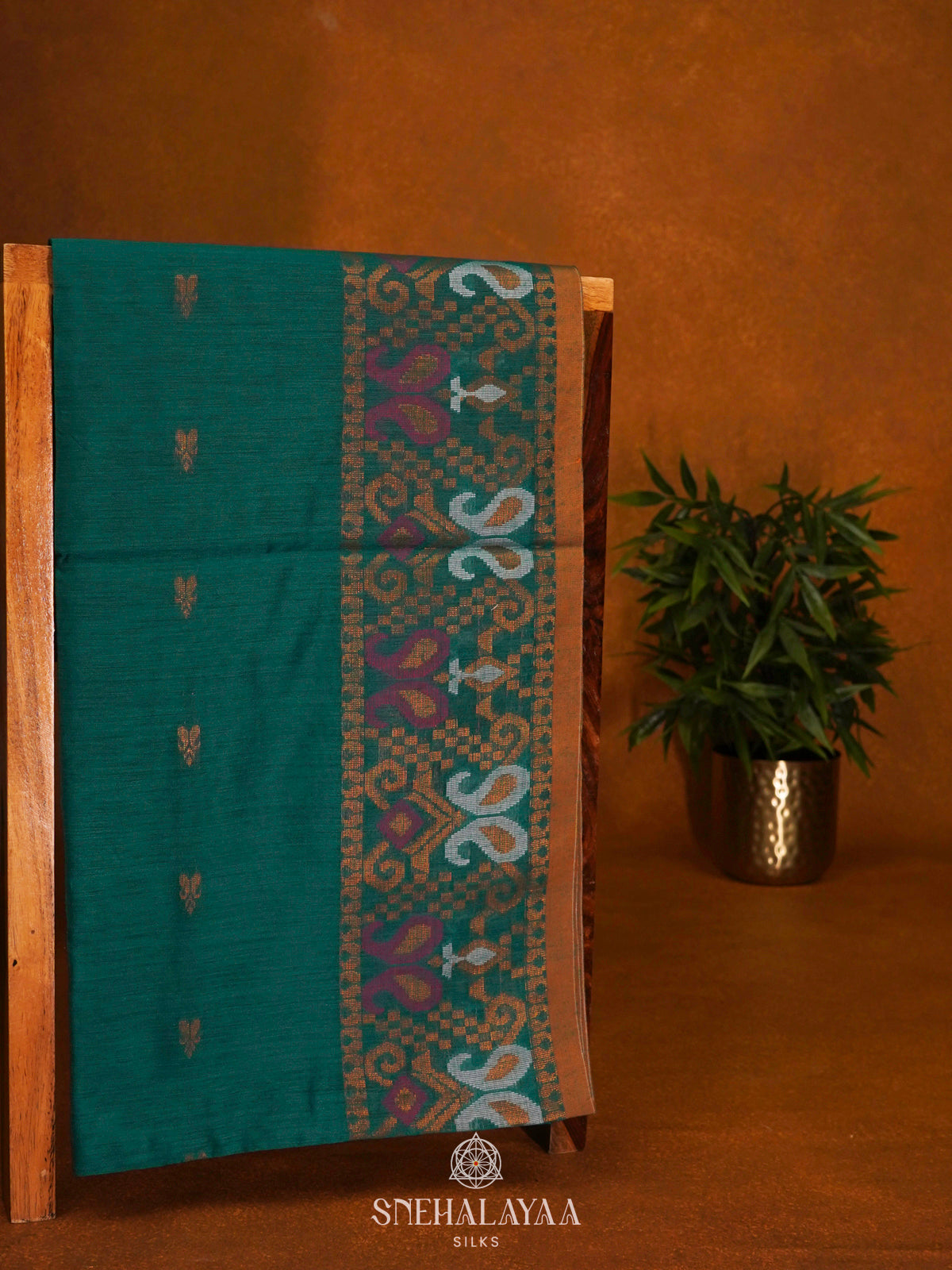 Green Linen Saree