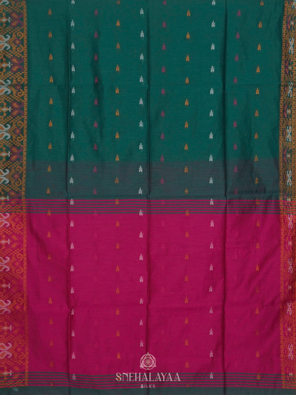Green Linen Saree
