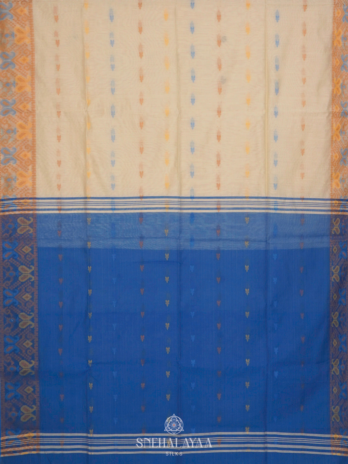 Cream Linen Saree