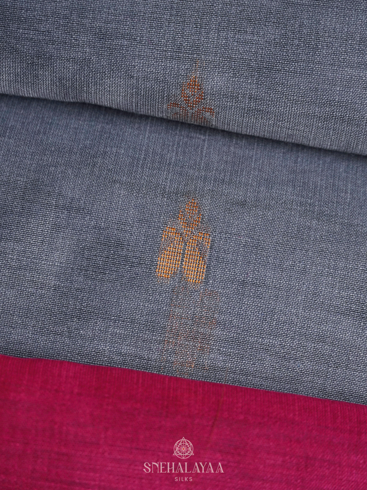 Grey Linen Saree