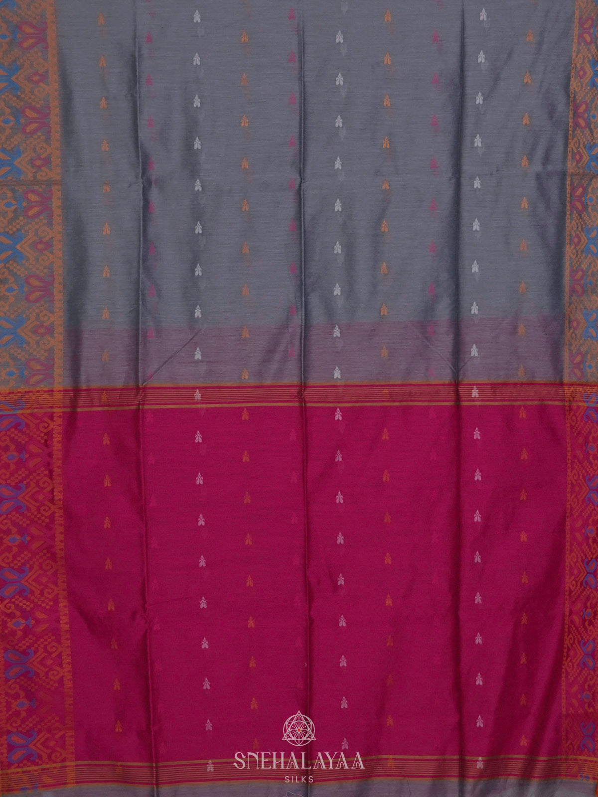 Grey Linen Saree