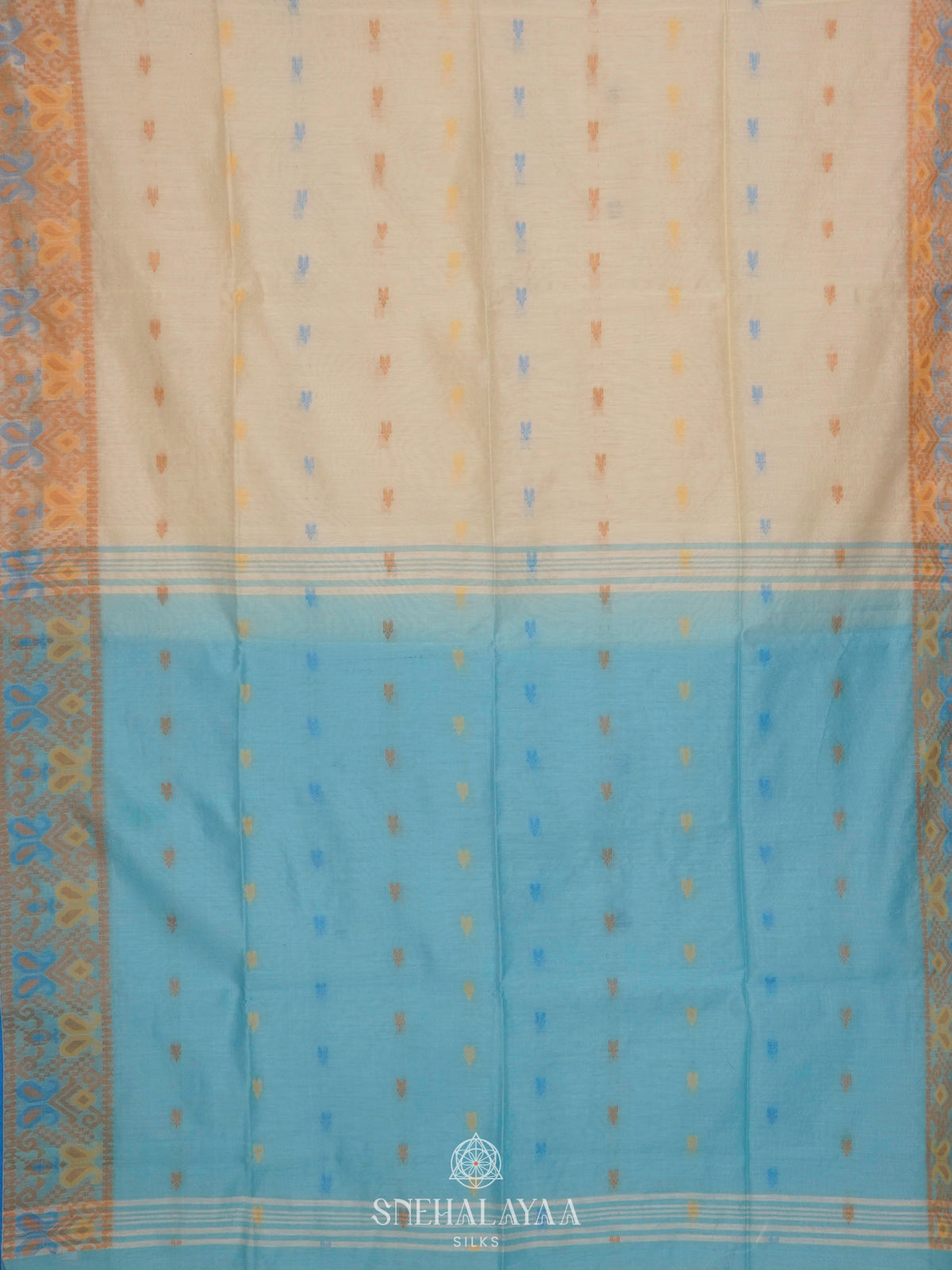 Cream Linen Saree