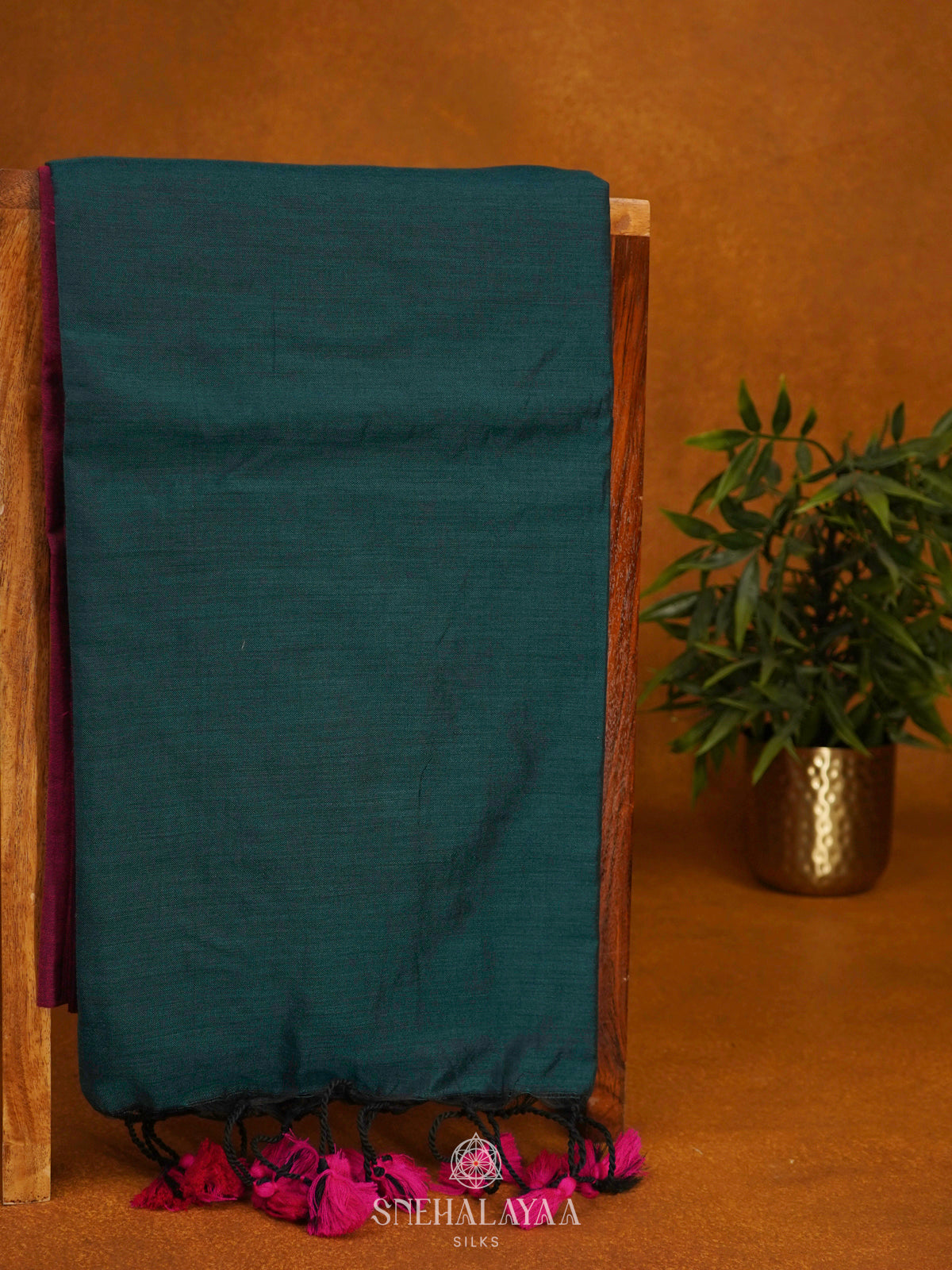 Magenta Pink Linen Saree