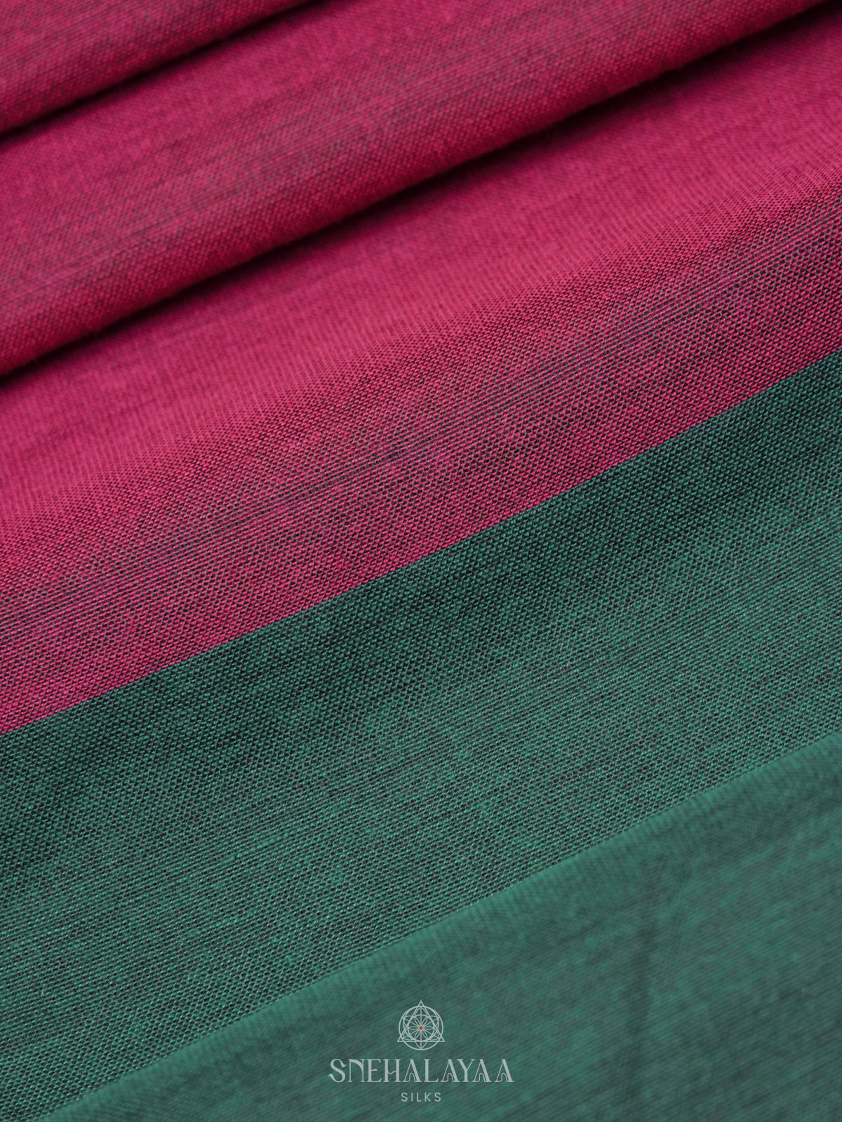 Magenta Pink Linen Saree