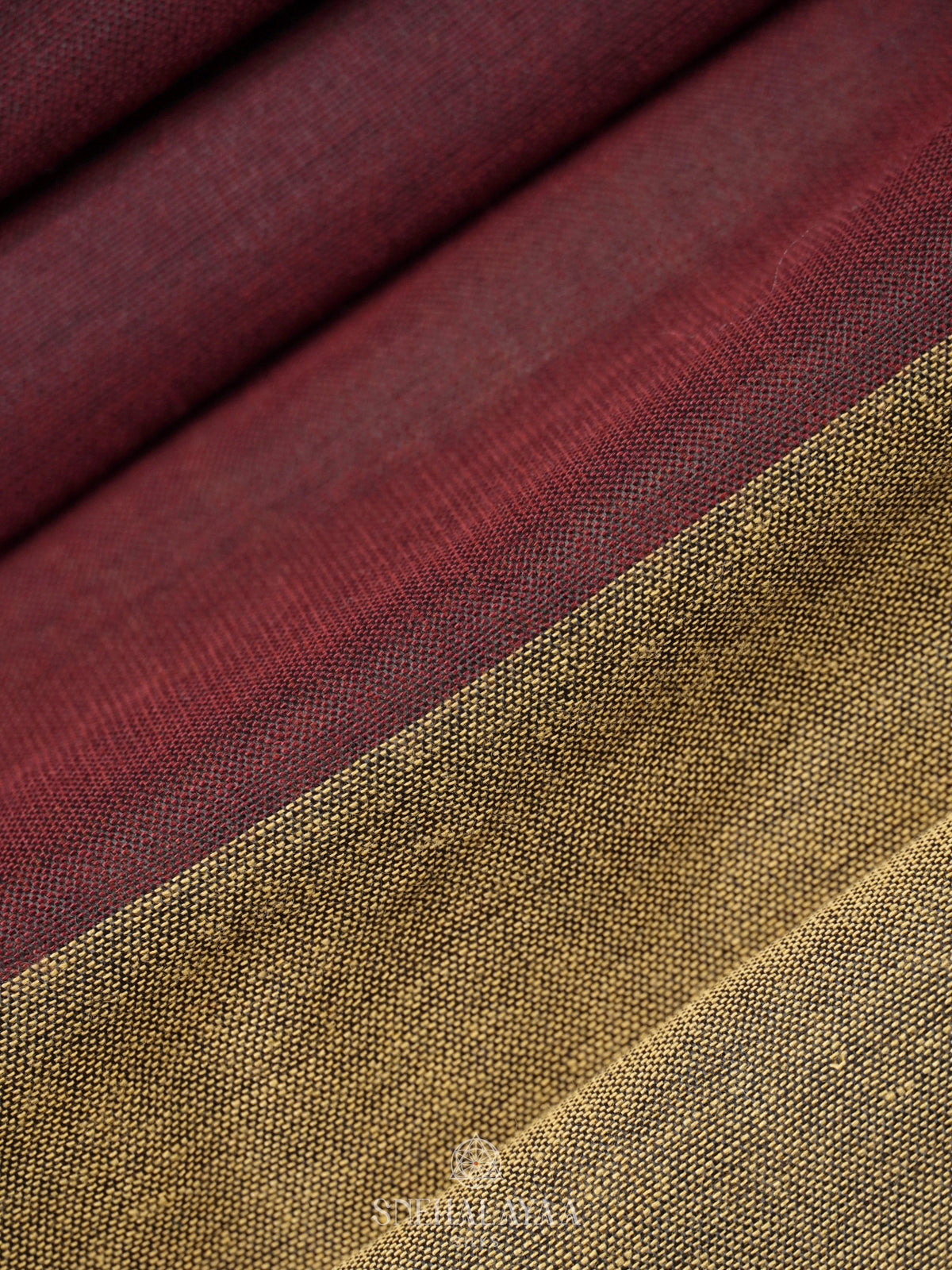 Maroon Linen Saree