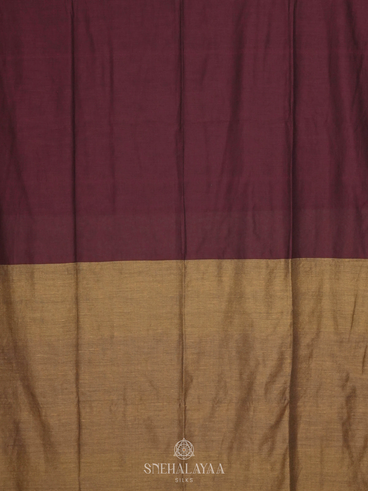 Maroon Linen Saree