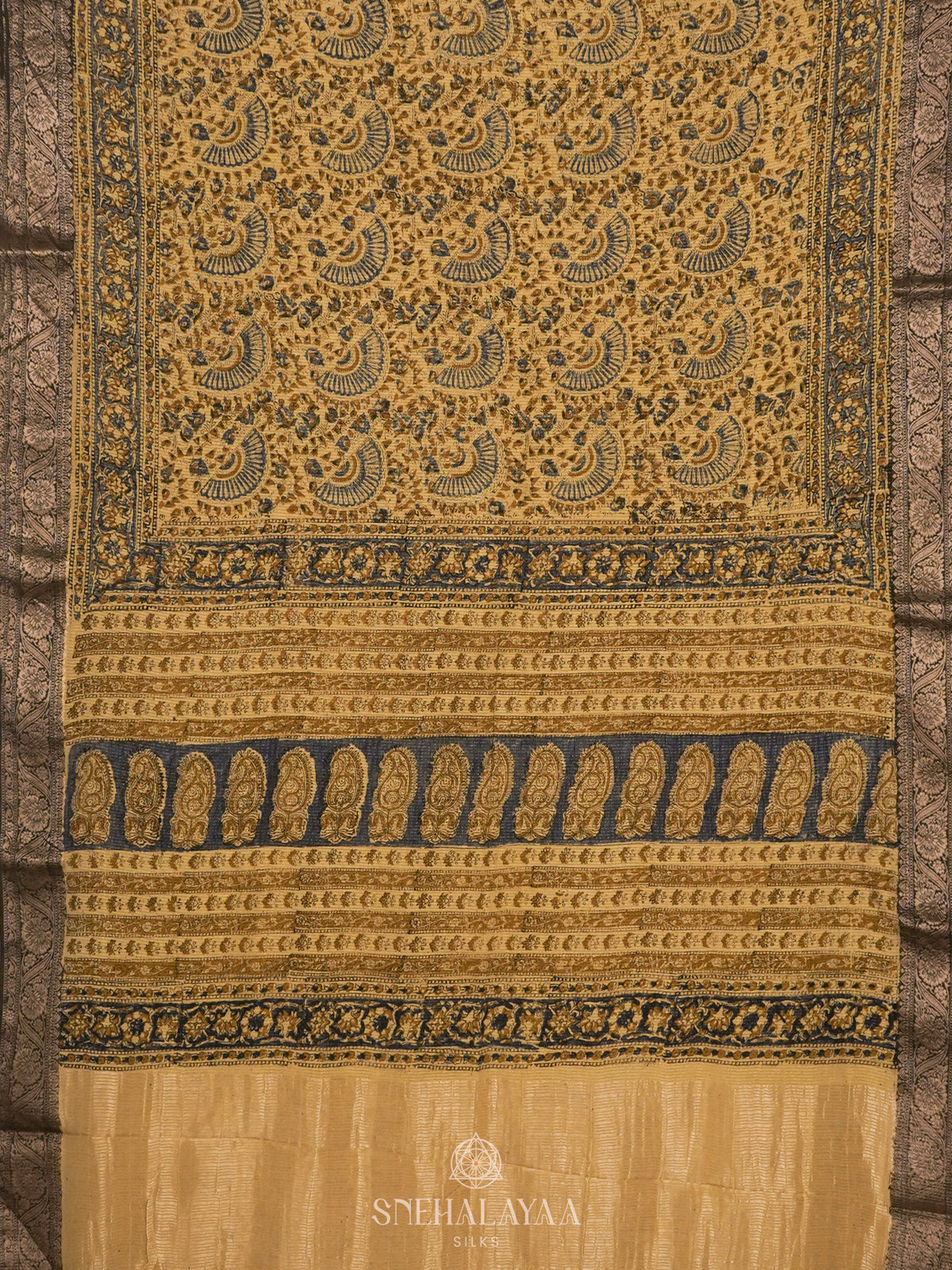 Beige Chanderi Saree
