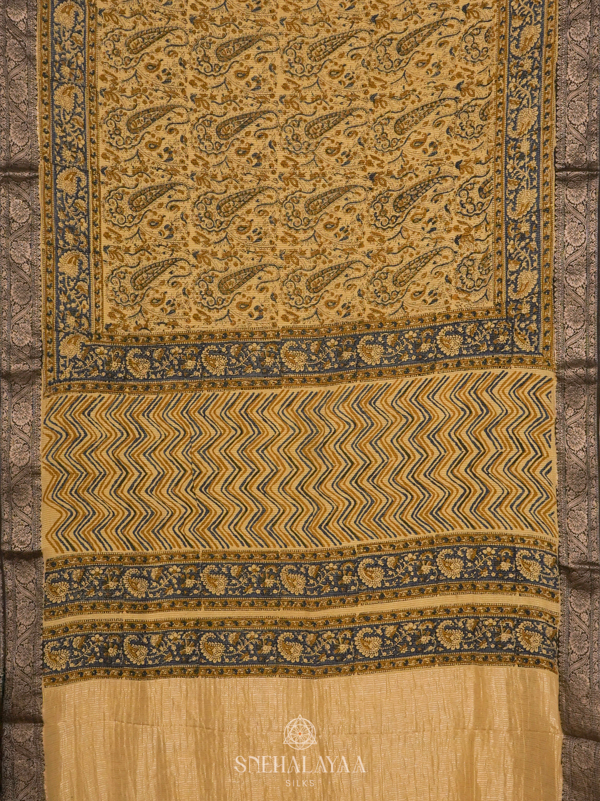 Beige Chanderi Saree