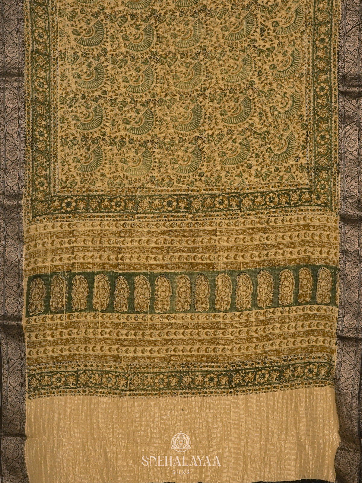 Beige Chanderi Saree